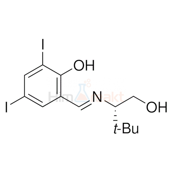 (S)-(-)-2-[(1-гидрокси-3,3-диметилбутан-2-илимино)метил]-4,6-дийодофенол