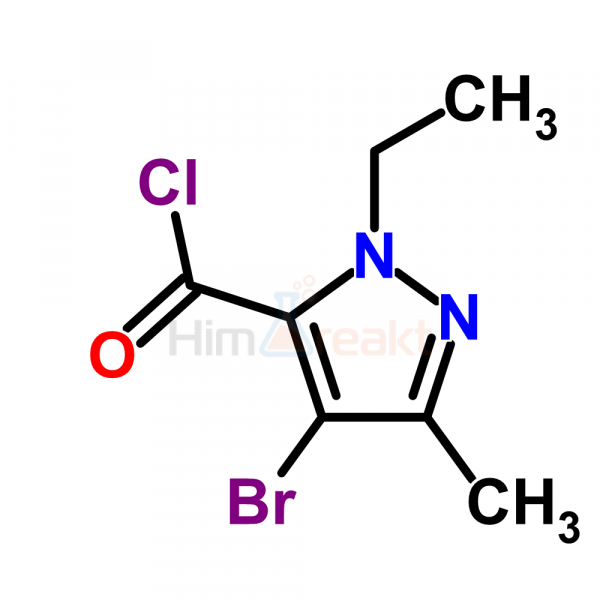 4-Бром-1-этил-3-метил-1H-пиразол-5-карбонил хлорид