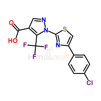 1-[4-(4-Хлорфенил)-1,3-тиазол-2-ил]-5-(трифторметил)-1H-пиразол-4-карбоновая кислота