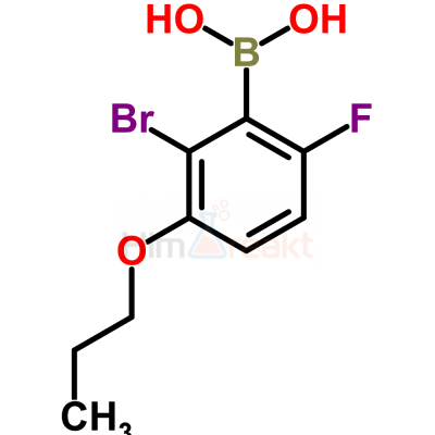 2-Бром-6-фтор-3-пропоксифенилборная кислота