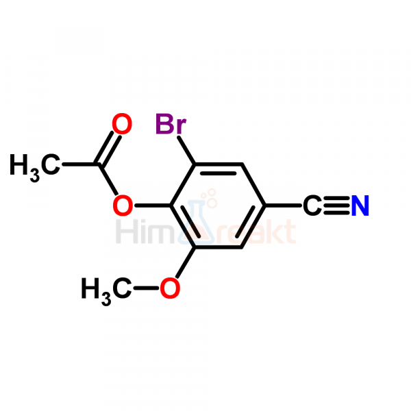 2-Бром-4-циано-6-метоксифенил ацетат
