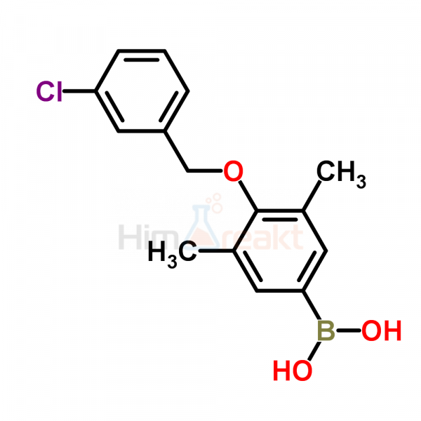 4-(3'-Хлорбензилокси)-3,5-диметилфенилборная кислота