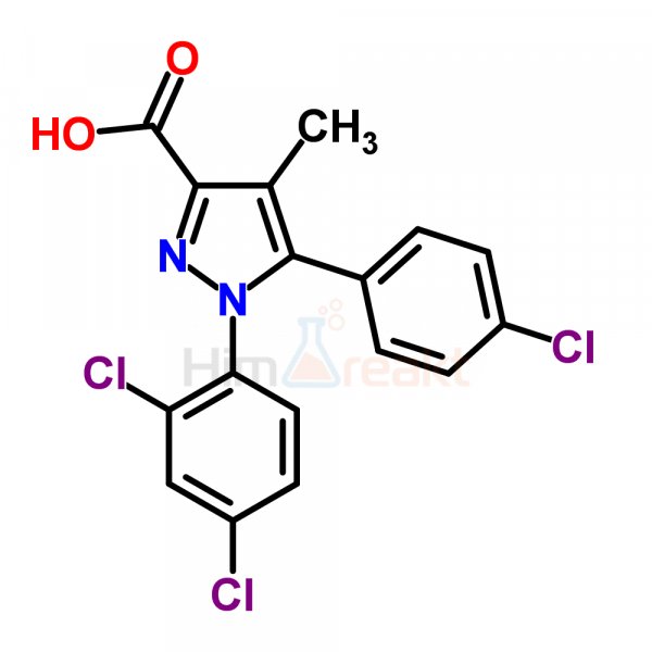 5-(4-Хлор-фенил)-1-(2,4-дихлор-фенил)-4-метил-1H-пиразол-3-карбоновая кислота