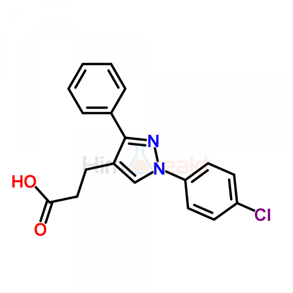 1-(4-Хлорфенил)-3-фенилпиразол-4-пропионовая кислота