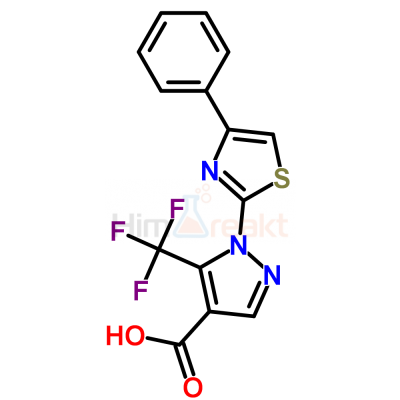 1-(4-Фенил-1,3-тиазол-2-ил)-5-(трифторметил)-1H-пиразол-4-карбоновая кислота