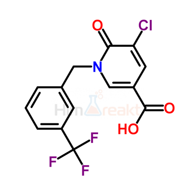 5-Хлор-6-оксо-1-[3-(трифторметил)бензил]-1,6-дигидро-3-пиридинкарбоновая кислота