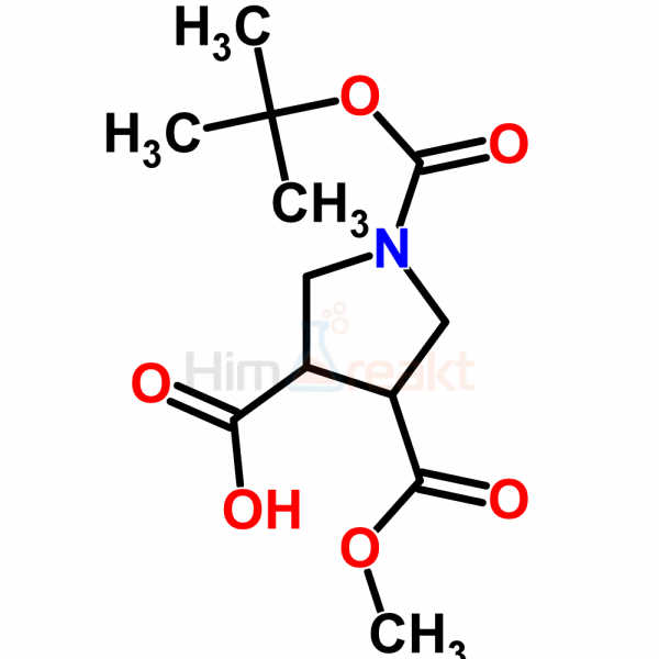 1-(Трет-бутоксикарбонил)-4-(метоксикарбонил)пирролидин-3-карбоновая кислота
