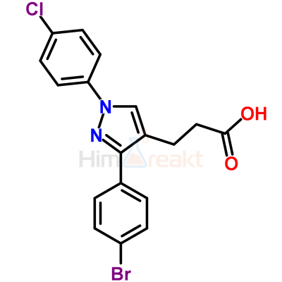3-(4-Бромфенил)-1-(4-хлорфенил)пиразол-4-пропионовая кислота