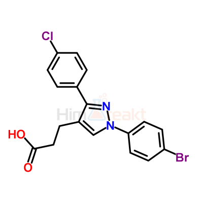 1-(4-Бромфенил)-3-(4-хлорфенил)пиразол-4-пропионовая кислота
