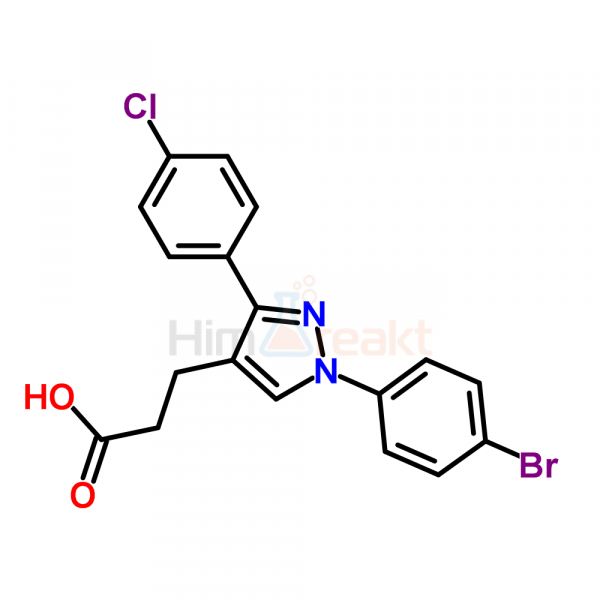 1-(4-Бромфенил)-3-(4-хлорфенил)пиразол-4-пропионовая кислота
