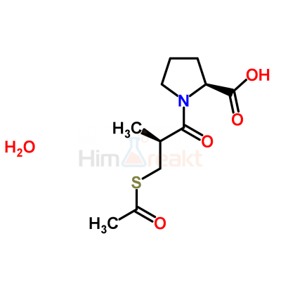 1-[(2S)-3-(ацетилтио)-2-метилпроионил]-L-пролин, гидрат