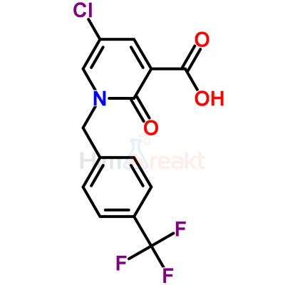 5-Хлор-2-оксо-1-[4-(трифторметил)бензил]-1,2-дигидро-3-пиридинкарбоновая кислота