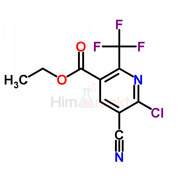 Этил 2-хлор-3-циано-6-(трифторметил)пиридин-5-карбоксилат