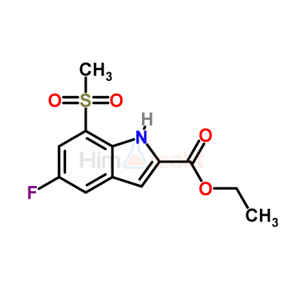 Этил 5-фтор-7-(метилсульфонил)-1H-индол-2-карбоксилат