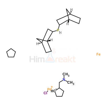 2-(Диметиламинометил)ферроцен-1-ил-палладий(II) хлорид динорборнилфосфин комплекс