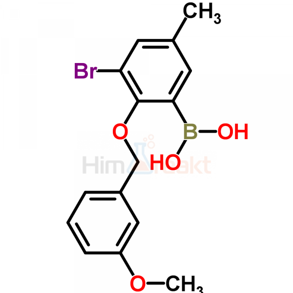 3-Бром-5-метил-2-(3'-метоксибензилокси)фенилборная кислота