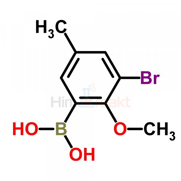 3-Бром-2-метокси-5-метилфенилборная кислота