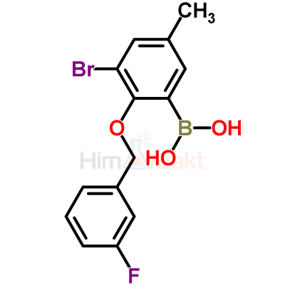 3-Бром-2-(3'-фторбензилокси)-5-метилфенилборная кислота