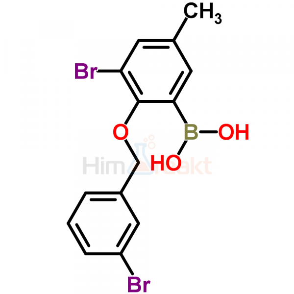3-Бром-2-(3'-бромбензилокси)-5-метилфенилборная кислота