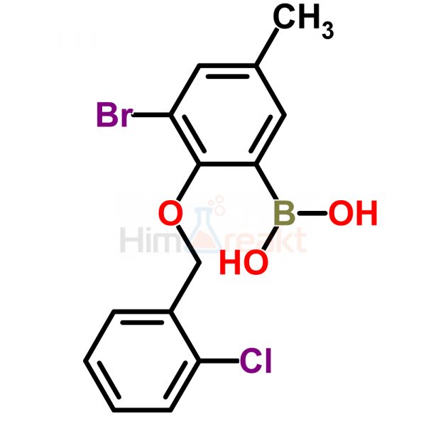 3-Бром-2-(2'-хлорбензилокси)-5-метилфенилборная кислота