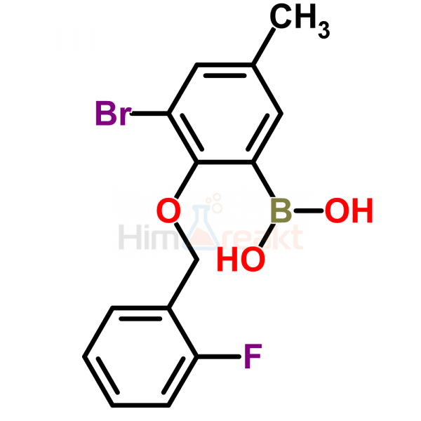 3-Бром-2-(2'-фторбензилокси)-5-метилфенилборная кислота