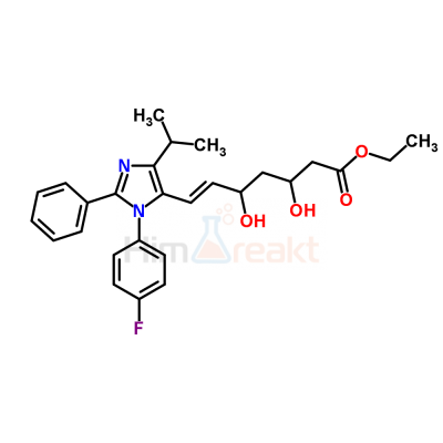Этил 7-[1-(4-фторфенил)-4-изопропил-2-фенил-1H-имидазол-5-ил]-3,5-дигидрокси-транс-6-гептеноат
